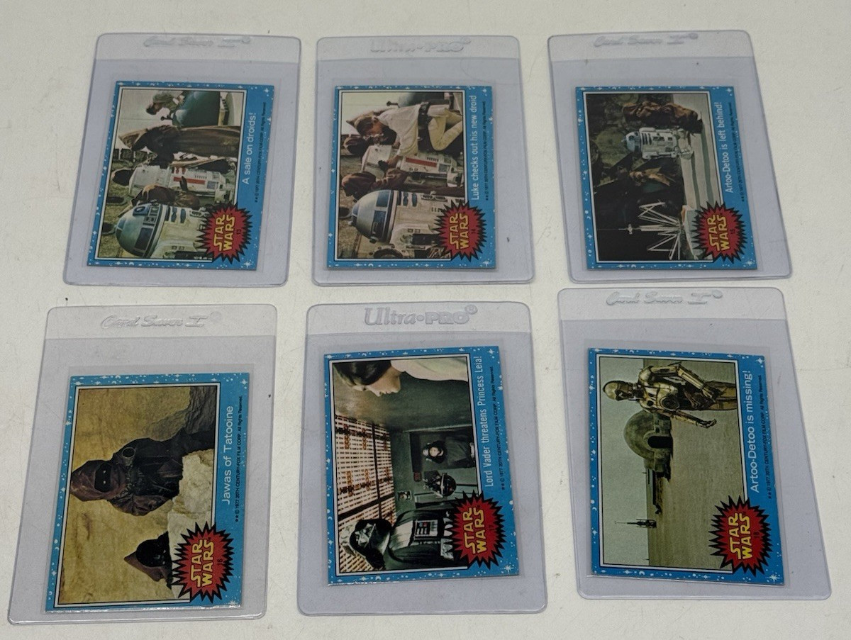 1977 Topps Star Wars Series 1 Complete BLUE Set 1-66 Luke Skywalker RC EX/MT
