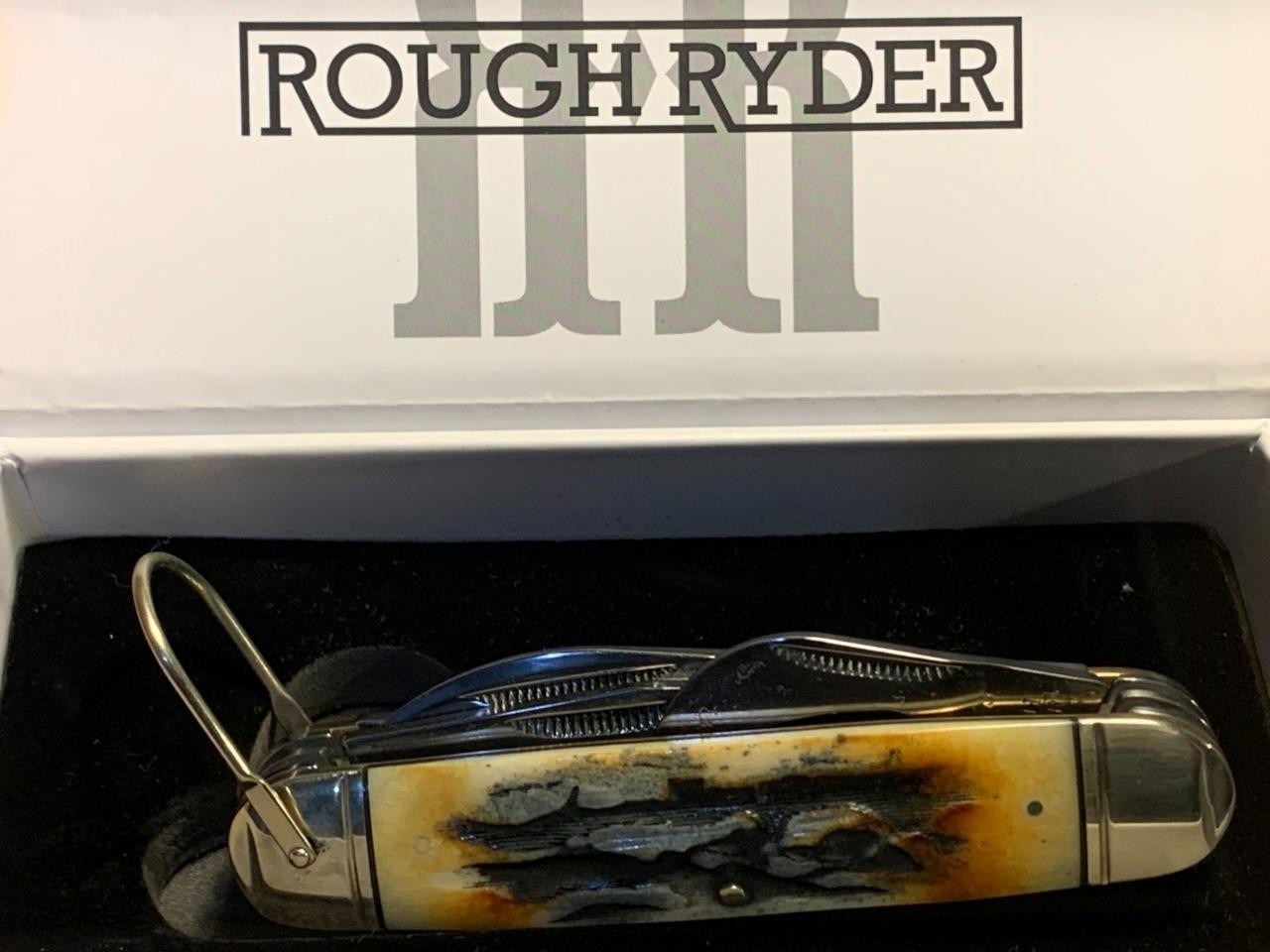 Rough Ryder Kamp King Cinnamon Carbon Steel 4 1/4″ Pocket Knife RR2424