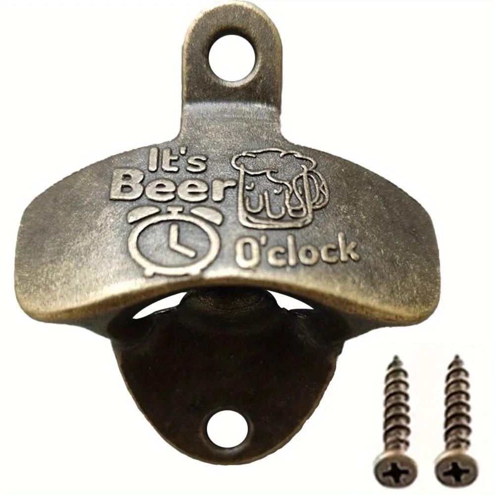 Can Opener Antique Bronze Wall Mounted Bottle, Soda Opener Bar Accessories