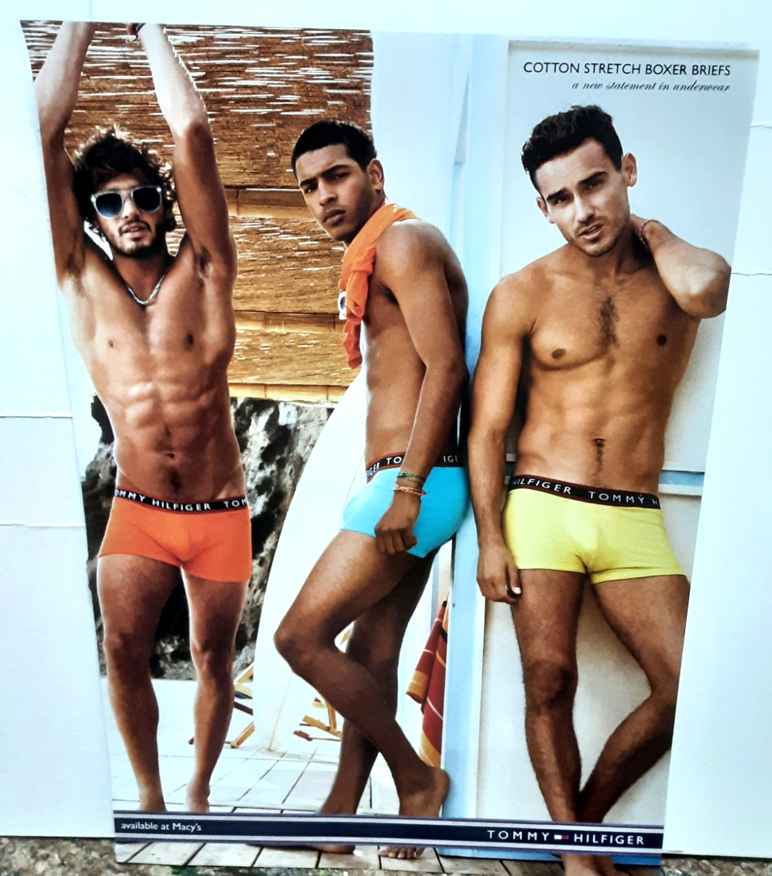 2014 Tommy Hilfiger Ad Men In Colorful Boxer Briefs Underwear Fashion Print