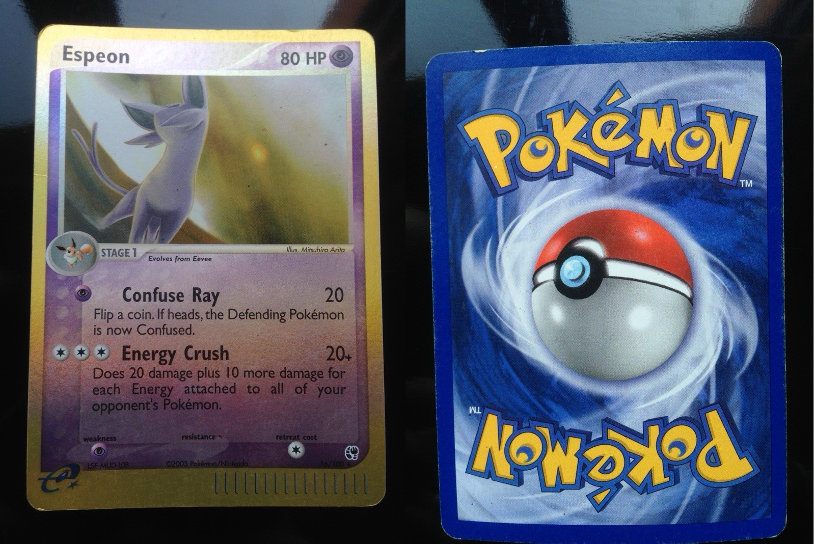 Espeon 2003 Pokemon Sandstorm 16/100 Reverse Holo Rare