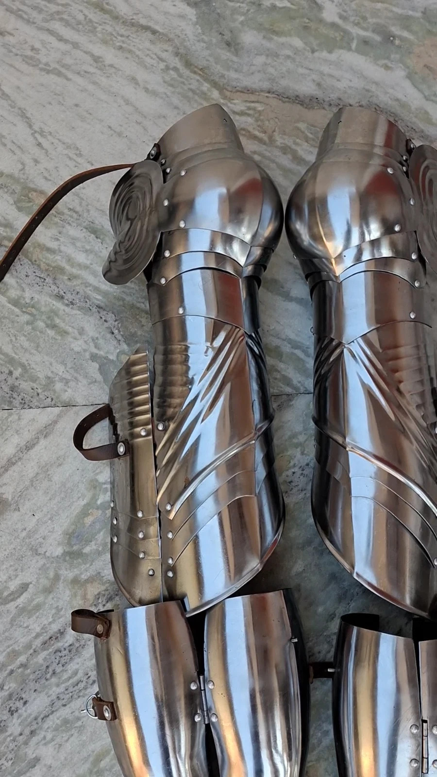 German Gothic Knight Leg Armor Full Steel Gothic Guards Handmade Medieval