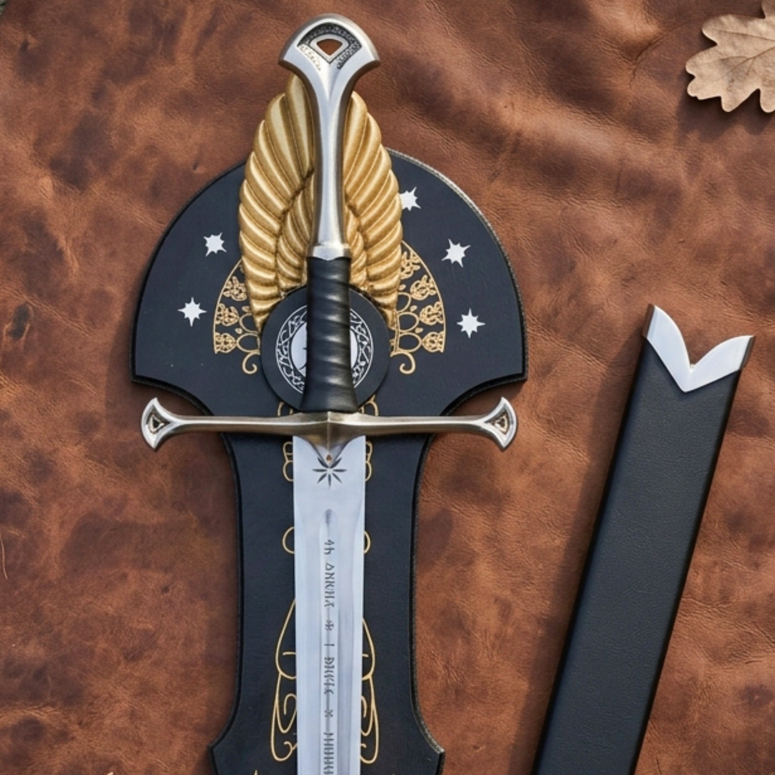 Custom Rings Inspired Sword of King Elendil of the Dúnedain, Stainless Steel