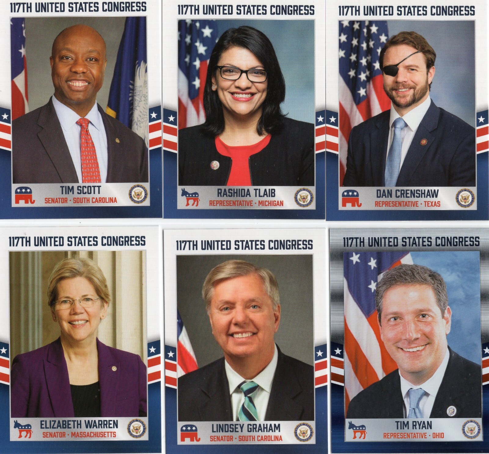 2021 Fascinating Cards US 117th Congress Trading Cards – Base & Parallel RC