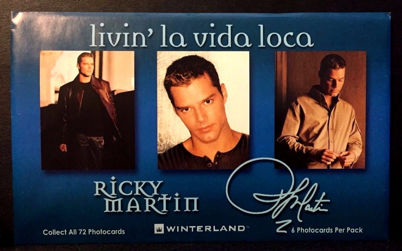 Ricky Martin Livin’ La Vida Loca 4″x6″ Photocards (6 per pack) Winterland 1999