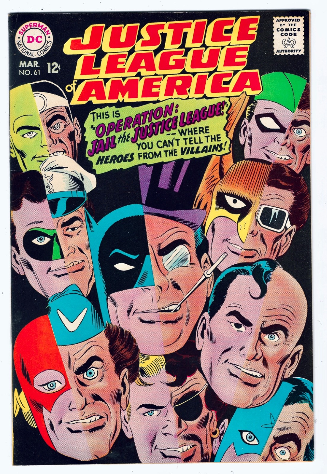 Justice League of America #61 1968 Dc Comics Green Arrow The Flash Batman Nm-