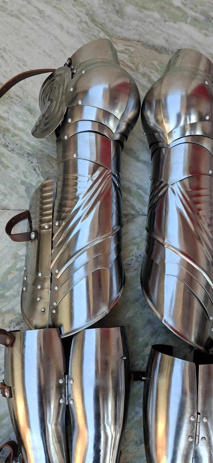 German Gothic Knight Leg Armor Full Steel Gothic Guards Handmade Medieval