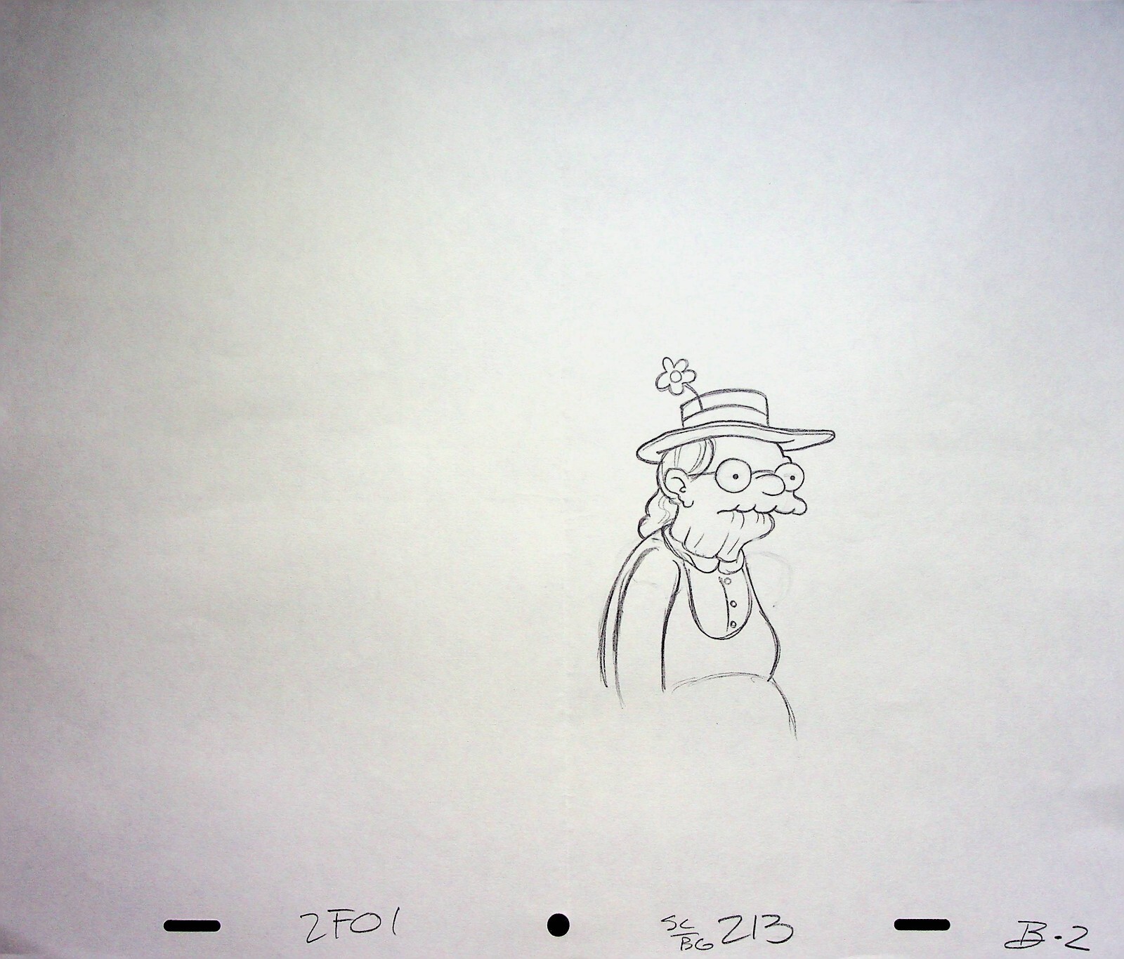 The Simpsons Production Hand Drawn Animation Pencil 20th Century Fox