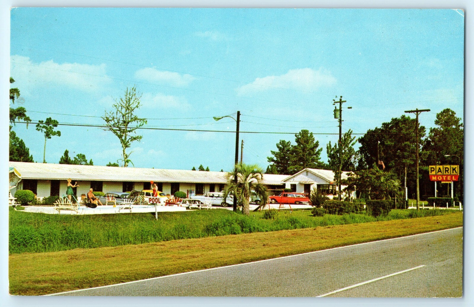 Park Motel Hotel Kettle Restaurant Dinsmore FL Florida Postcard (Z35)