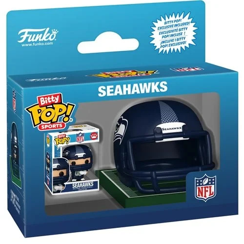 Funko Bitty POP! Seattle Seahawks NFL Mini-Helmet + Mini-Player