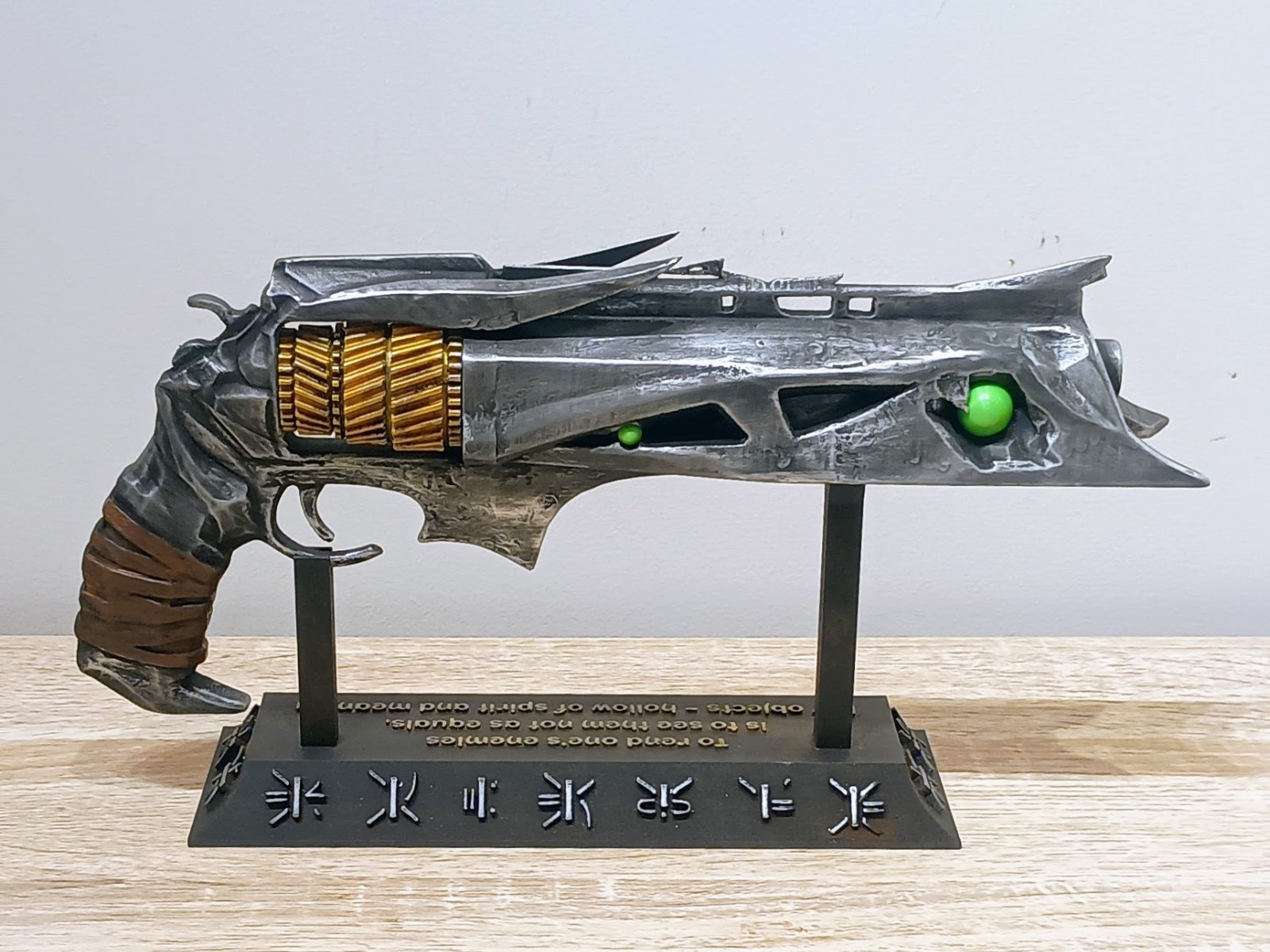Destiny 2 Thorn Hand Cannon Prop Replica with Custom Hive Display Stand