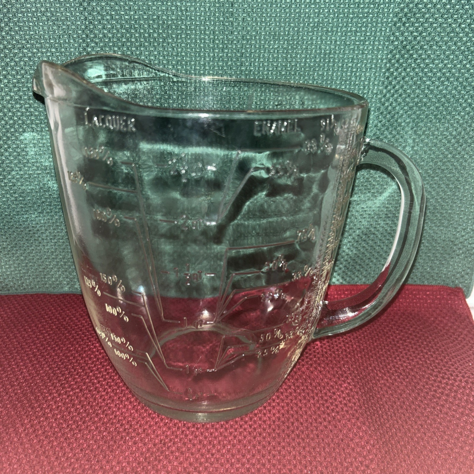 RARE Vintage Glass Measuring Pitcher by Moeco 2 1/2 Quart 1972 91 1/3 oz
