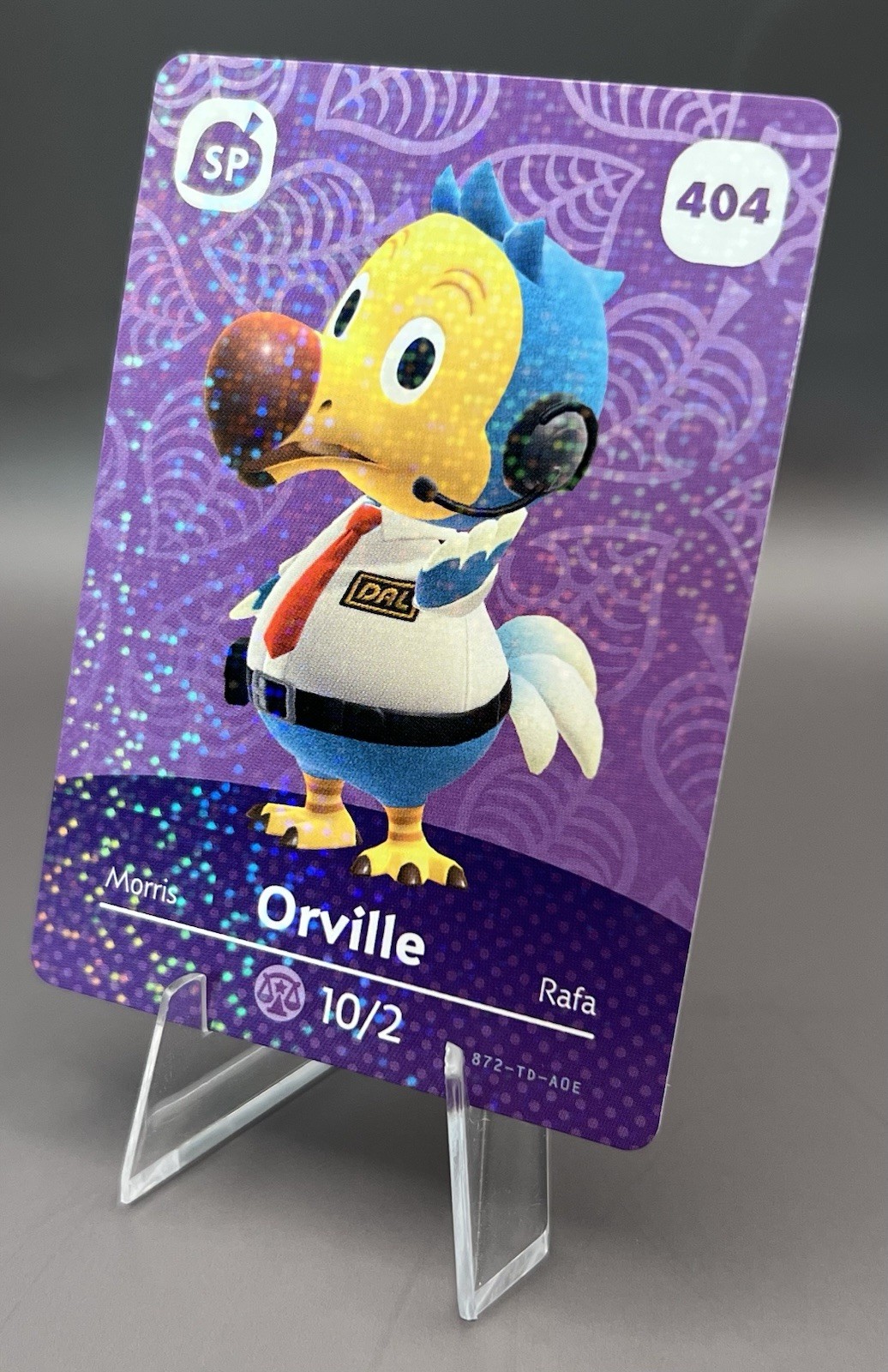 404 Orville – Animal Crossing Amiibo Card – Series 5 – Authentic NM
