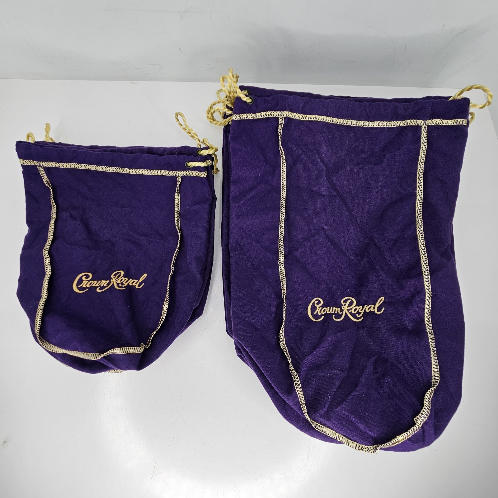 (20) Purple Crown Royale Drawstring Bags 15 Large – 5 Small