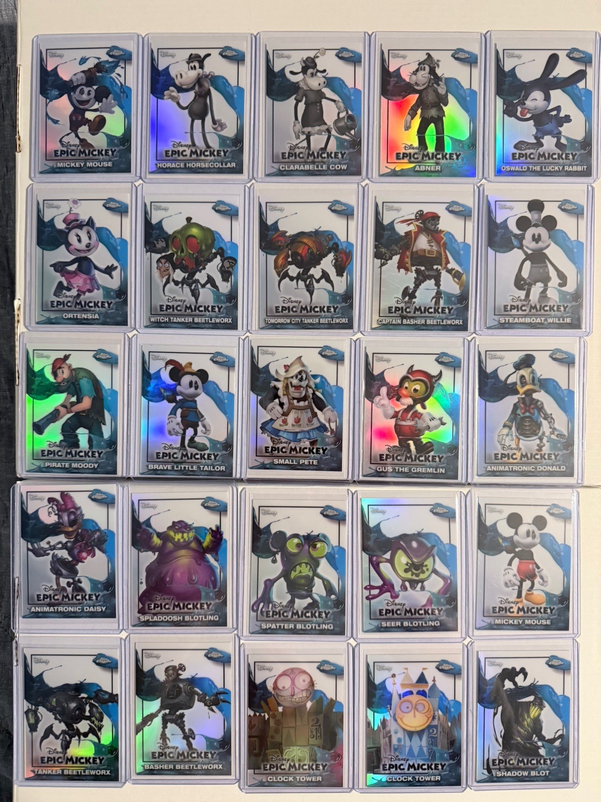2026 Topps Disney Neon Epic Mickey Insert Complete Set #EM1 – EM25