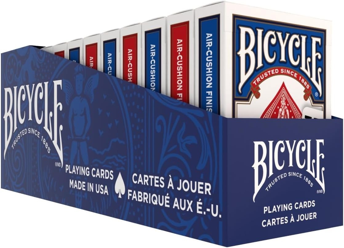 Bicycle Jumbo Face Playing Cards 12 Pack Standard Poker Decks Classic 6red/6blue