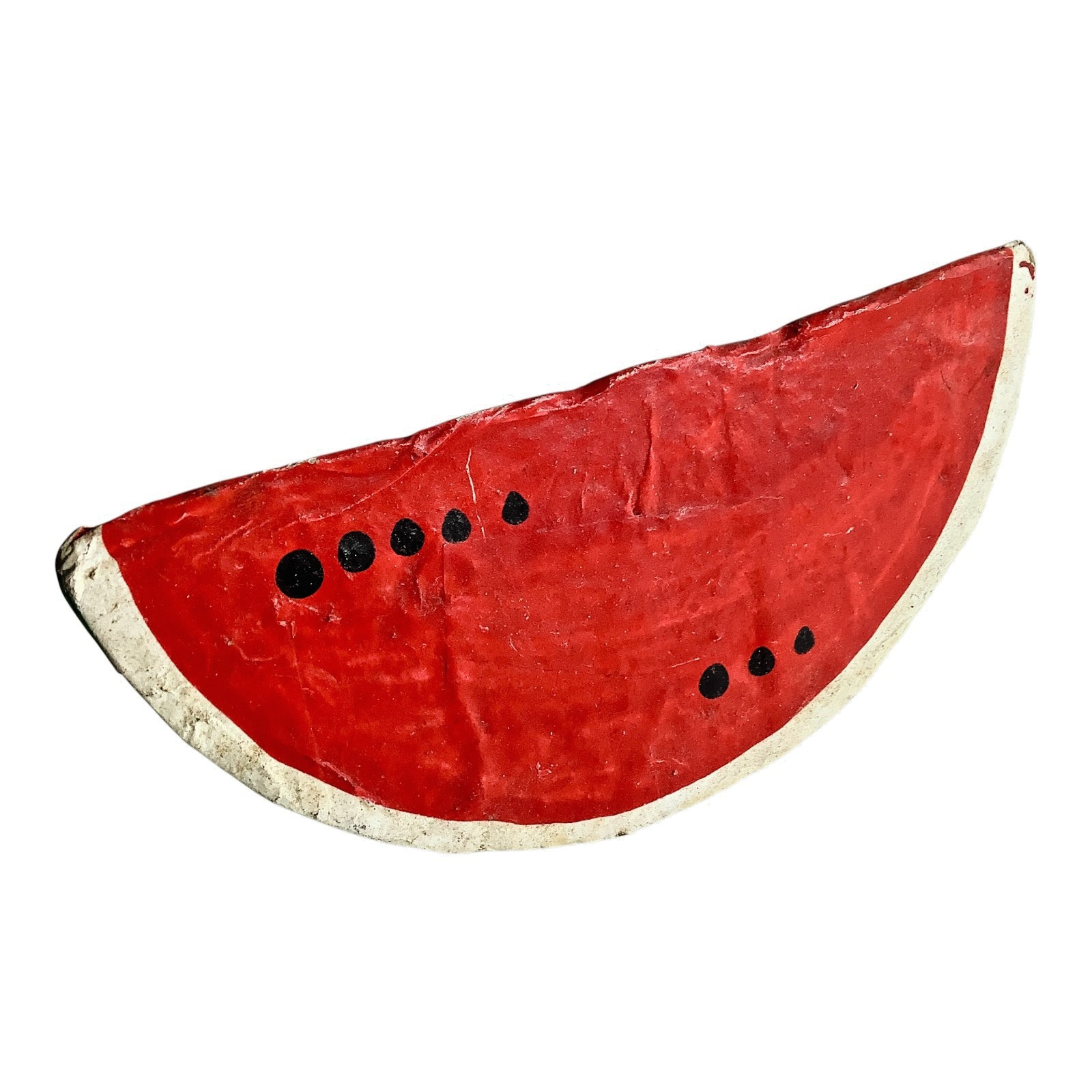 Vintage Papier Mache Watermelon Slice Home Decoration Figurine
