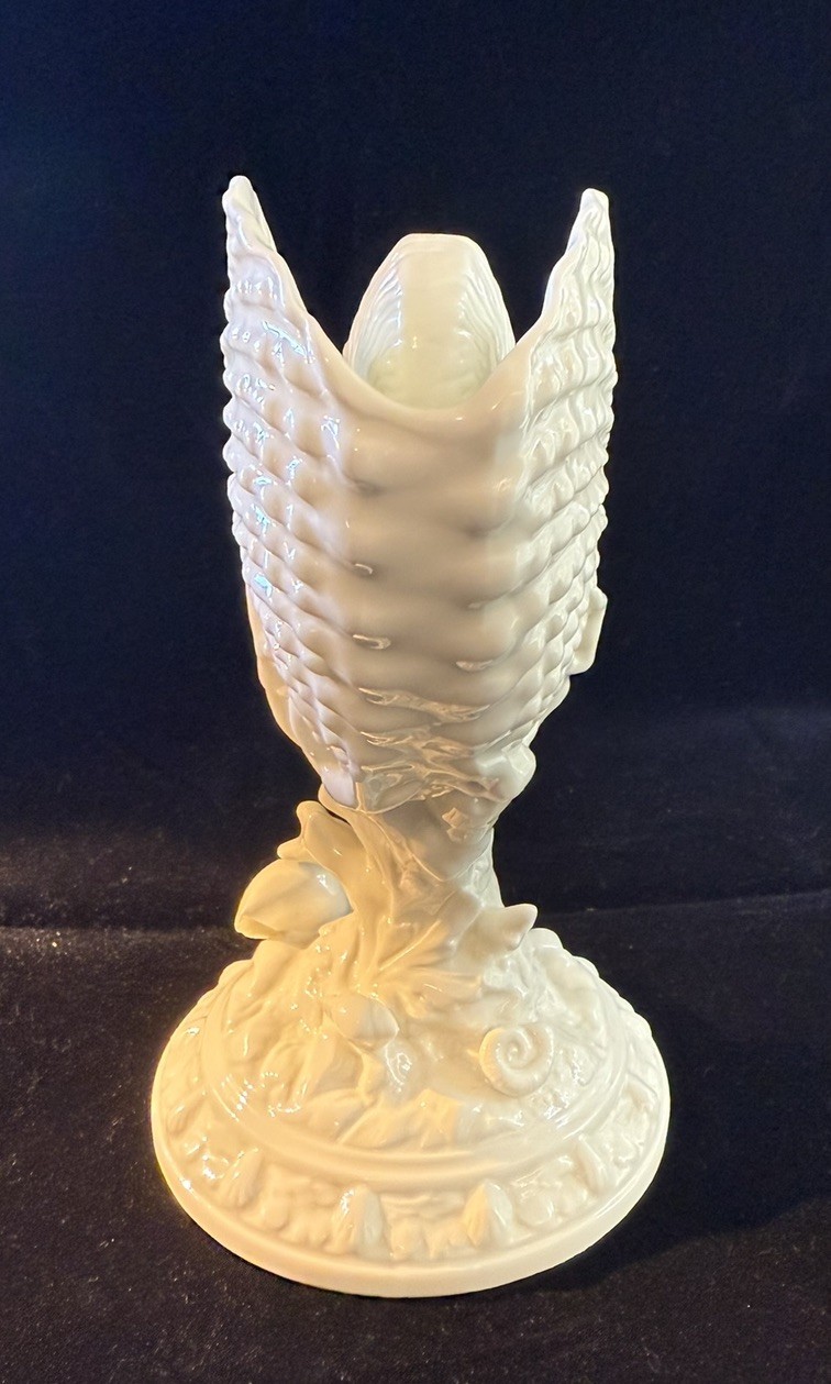 ROYAL WORCESTER ENGLAND NAUTILUS SHELL ON CORAL BASE VASE