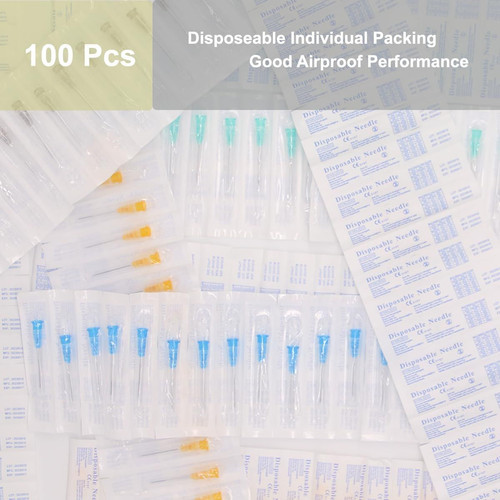 18 Gauge 1 Inch Needle (100Pack),Luer Lock Industrial 18G-1 IN 25mm