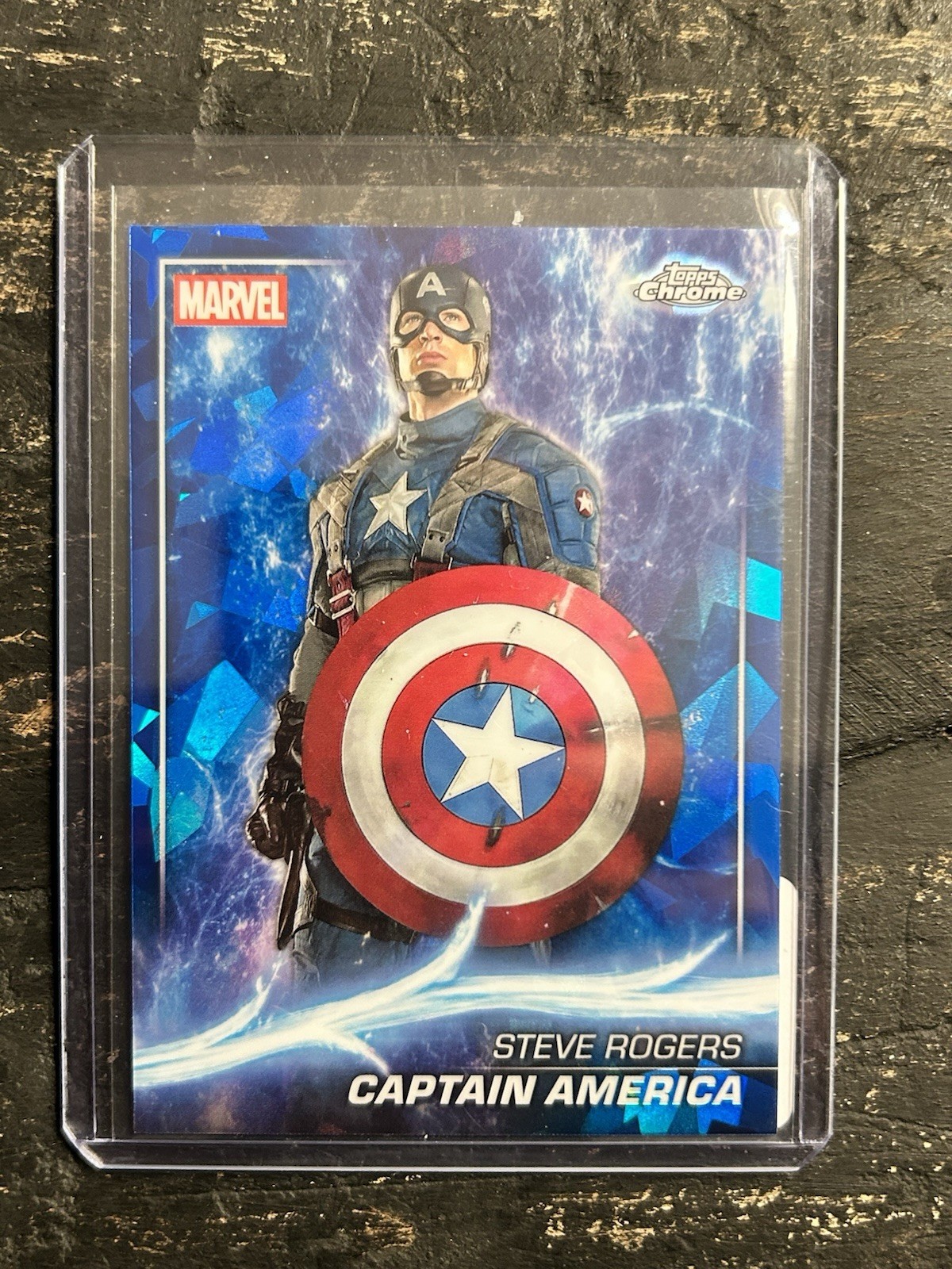 2025 Topps Chrome Marvel Studios Sapphire Captain America #20 Steve Rogers