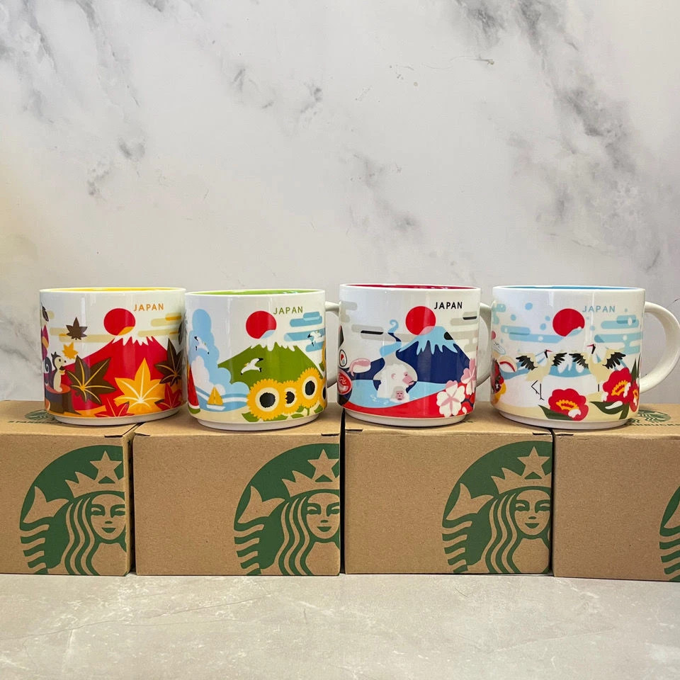 Starbucks Japan Four Seasons City Cup “You Are Here Series” Mug 414ml/14oz Gifts