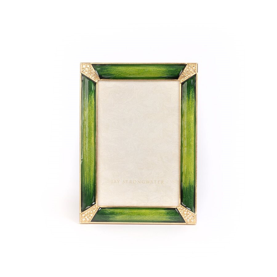 NEW JAY STRONGWATER LEONARD PAVE 4X6″ FRAME – EMERALD #SPF5830-242 BRAND NIB F/S