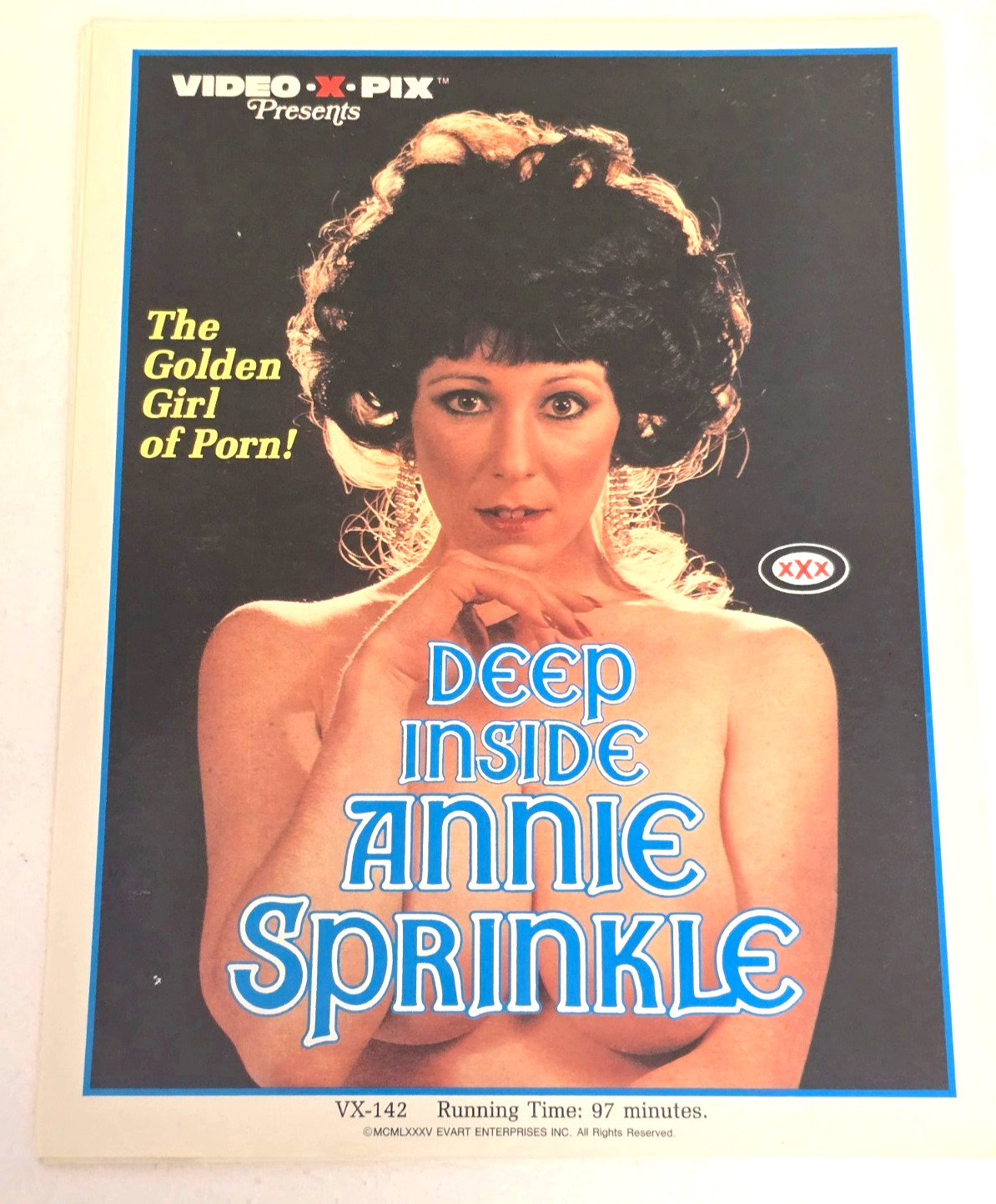 Vintage 1982 DEEP INSIDE ANNIE SPRINKLE Promo Pin Up XXX Adult Film ⭐Sexologist