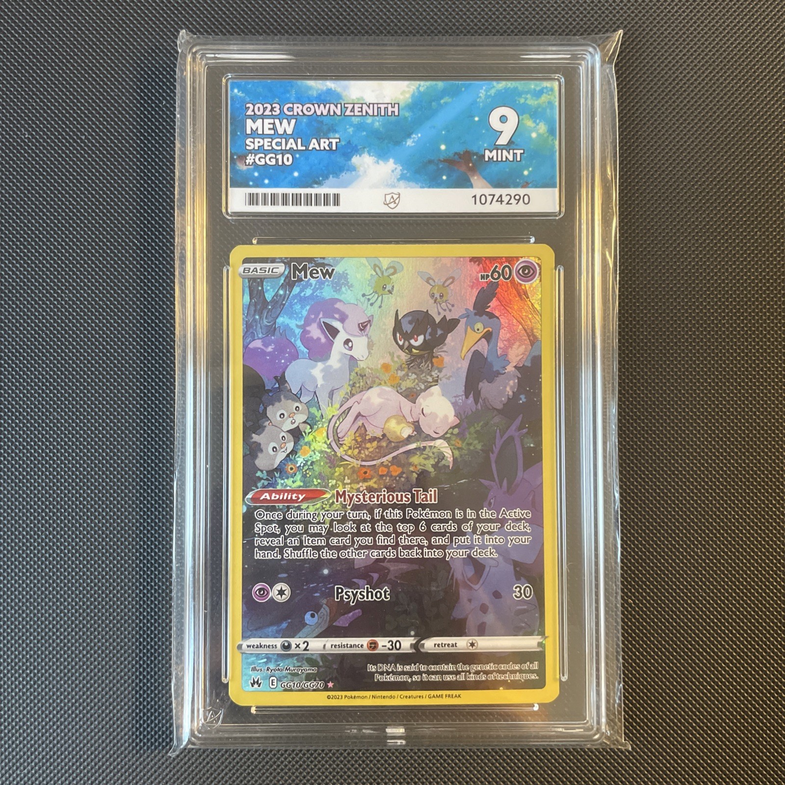 Mew GG10/GG70 Crown Zenith Galarian Gallery 2023 Pokemon TCG Ace 9 Grade Mint