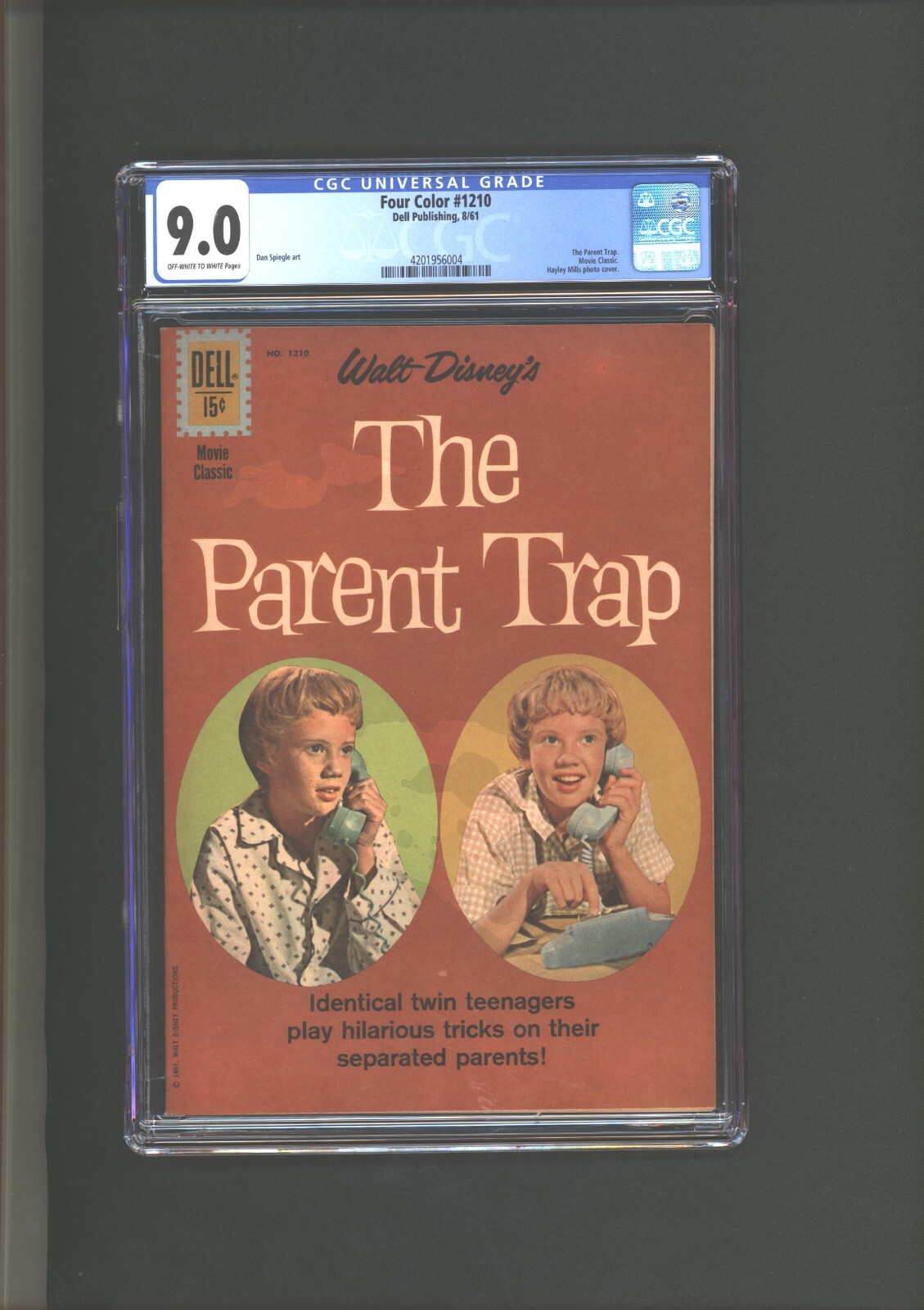 Four Color #1210 CGC 9.0 The Parent Trap Movie Classic 1961