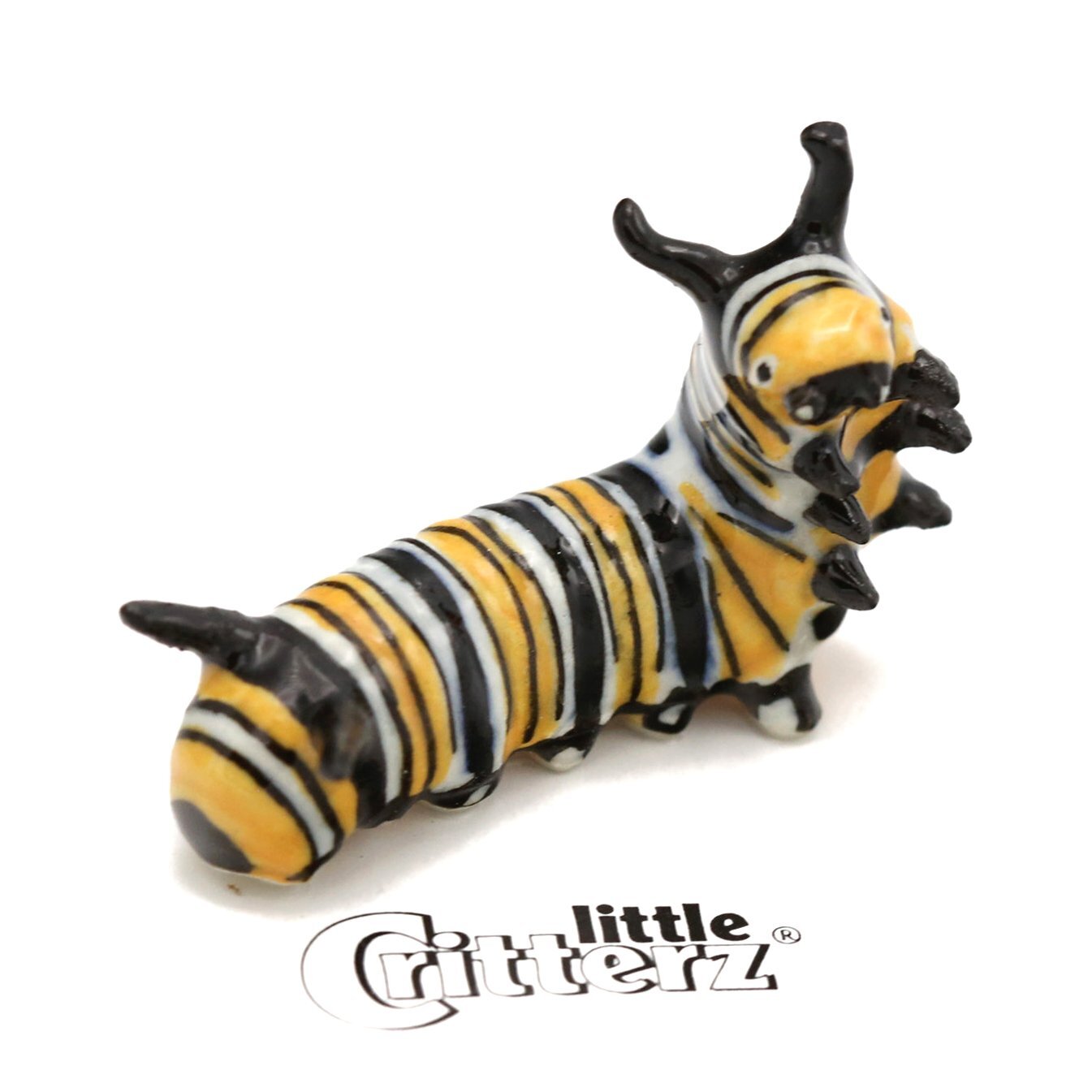 Little Critterz – Monarch Caterpillar “Jojo” – Miniature Porcelain Figurine