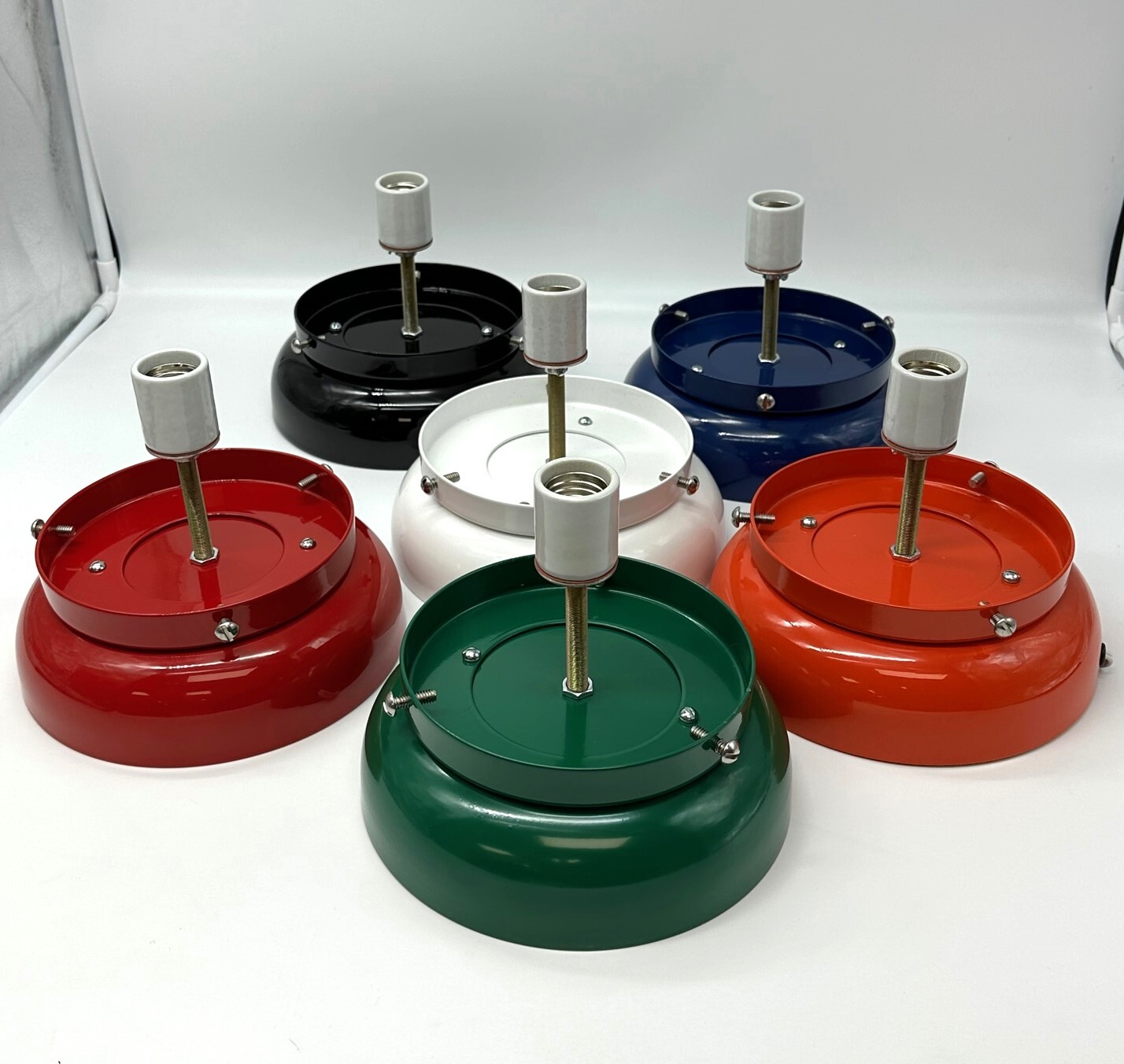 GAS PUMP GLOBE LAMP BASE – 6″ BASE W MATCHING COLOR HOLDER – FREE SHIPPING!