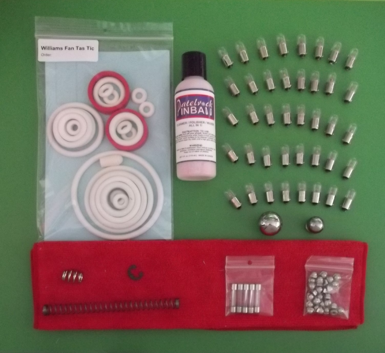 1972 Williams Fan Tas Tic Pinball Machine Maintenance Super Kit