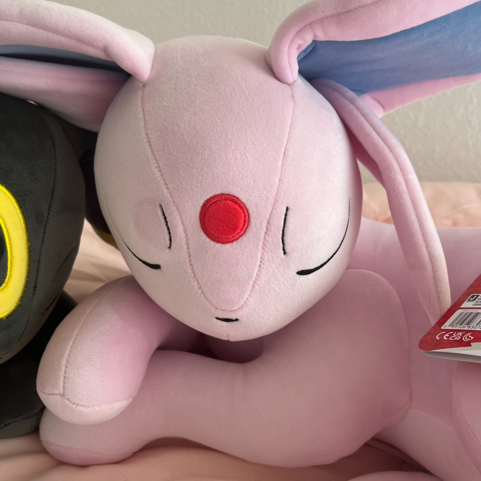 Umbreon & Espeon Sleeping Plush Jazwares Pokemon 18in New with Tags SHIPS TODAY