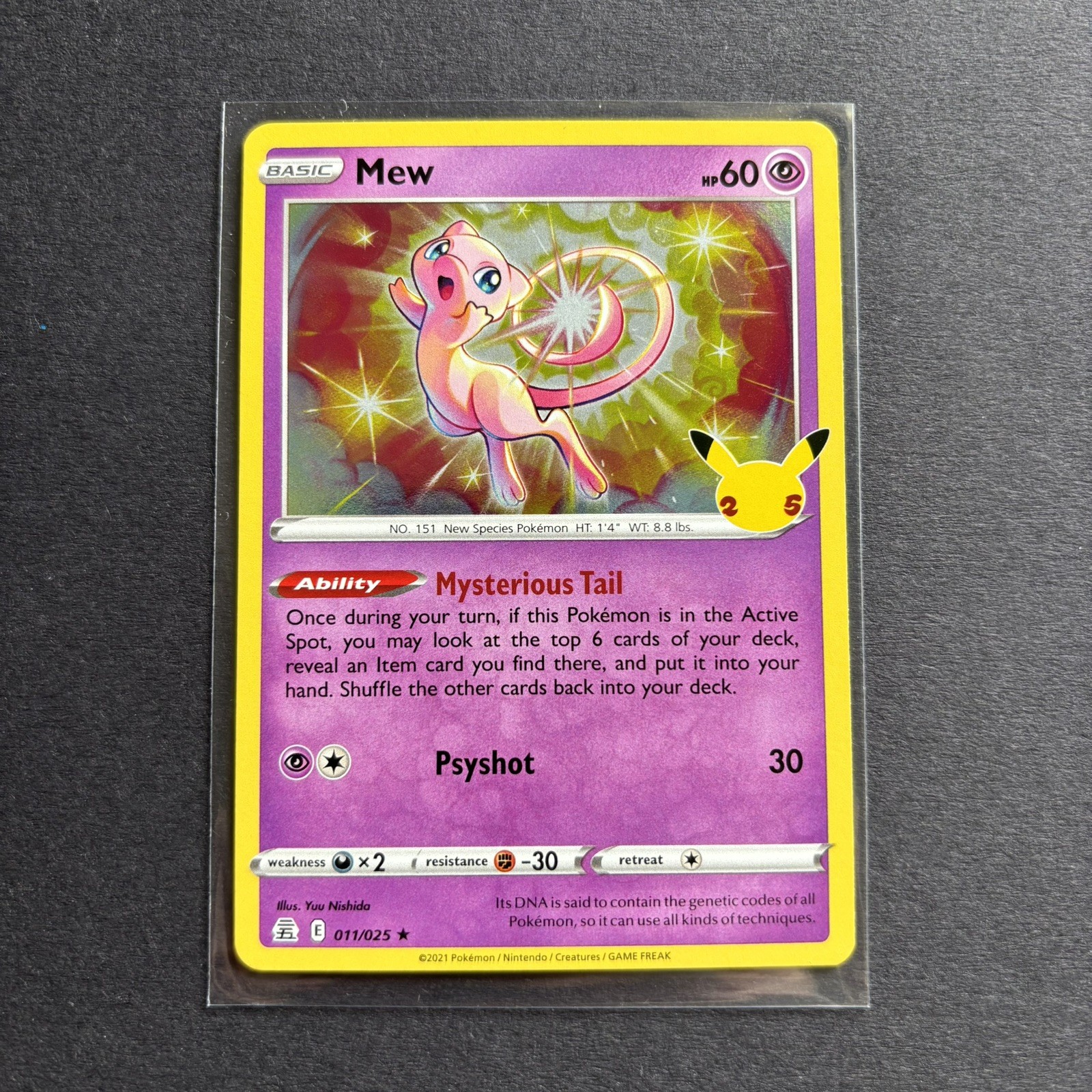 Pokémon Mew TCG Holo Rare Card Celebrations 011/025