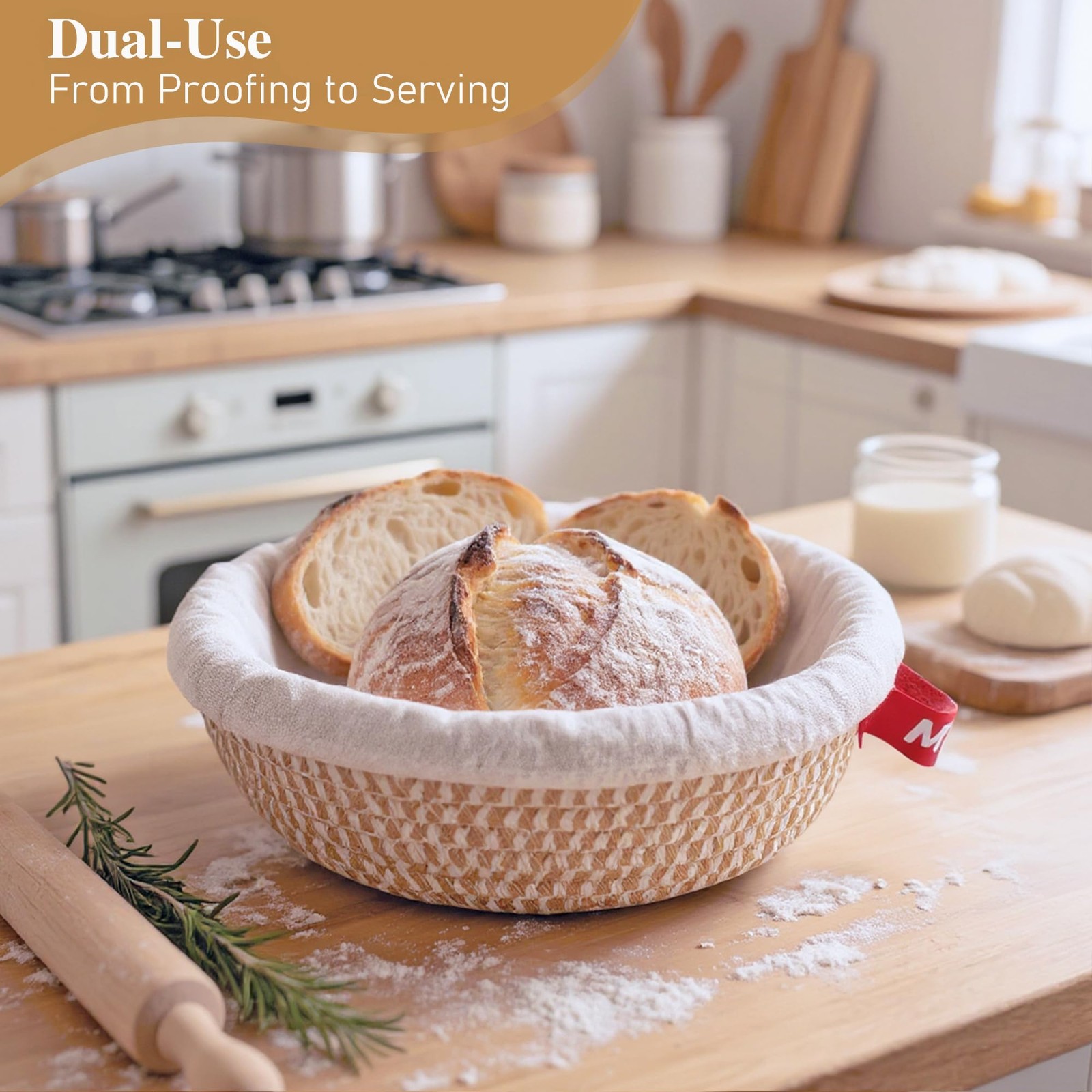 Mepple Sourdough Bread Baking Set10 Round And 11 Oval Rope Banneton Proofing