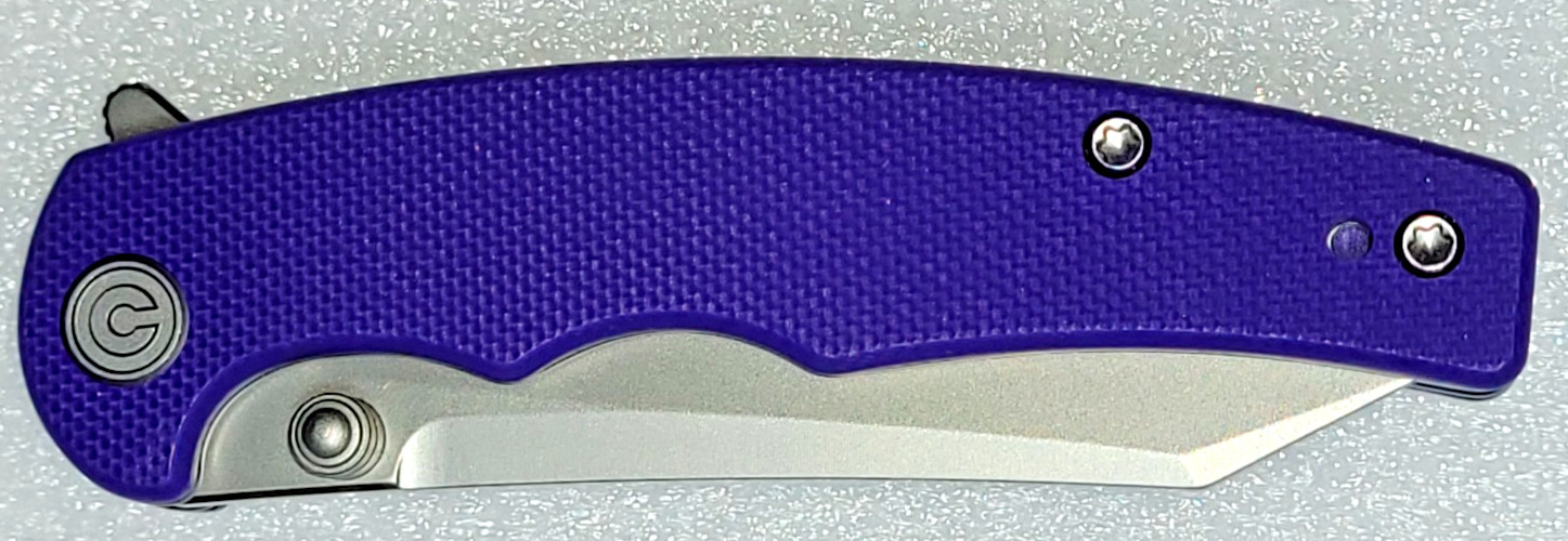 CIVIVI P87 Flipper Knife C21043-2 Bead Blasted Nitro-V Steel Blade Purple G-10