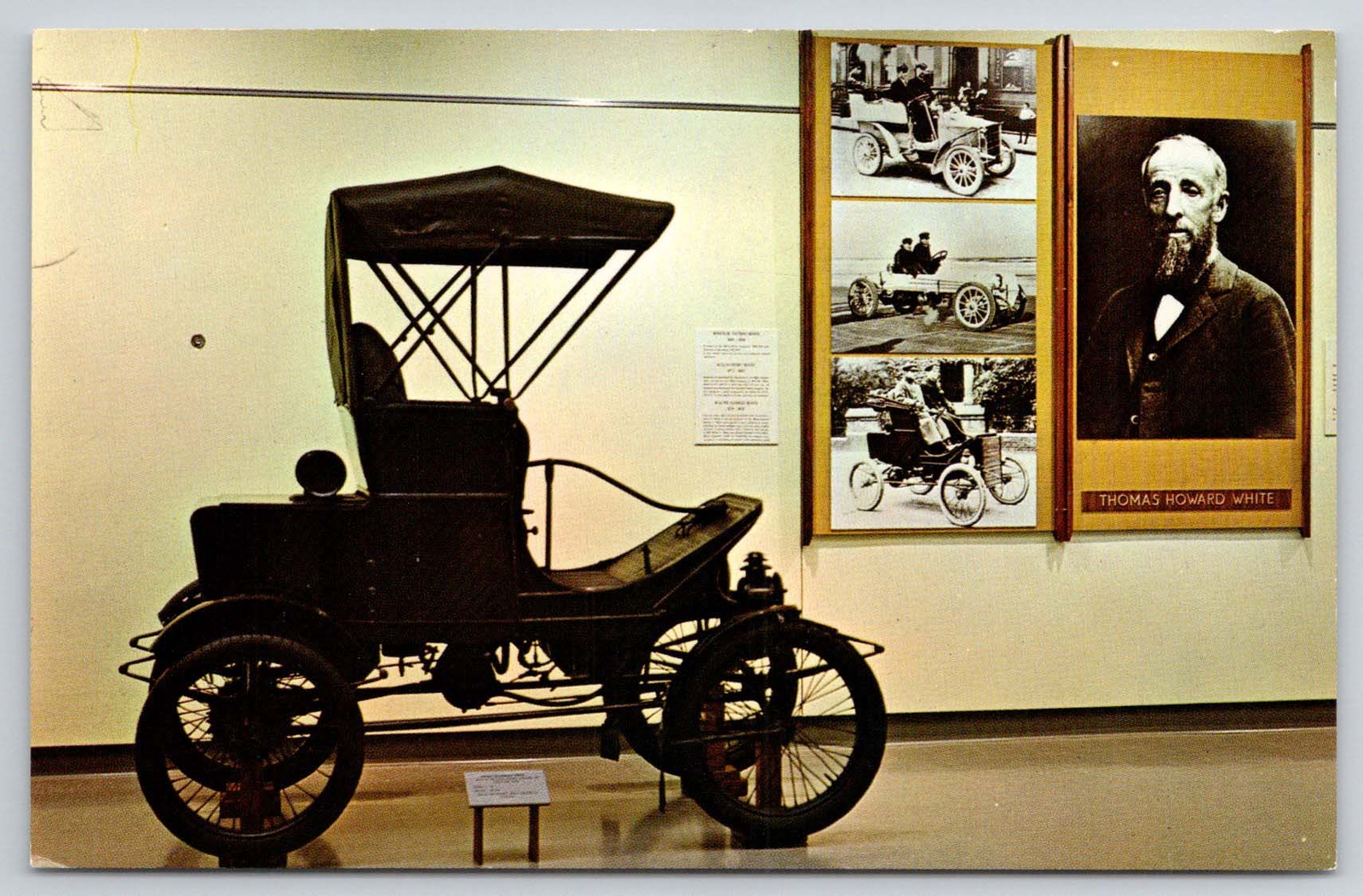 Ohio Postcard Cleveland 1901 White Steamer Museum Display OH c1950-70s Vehicles