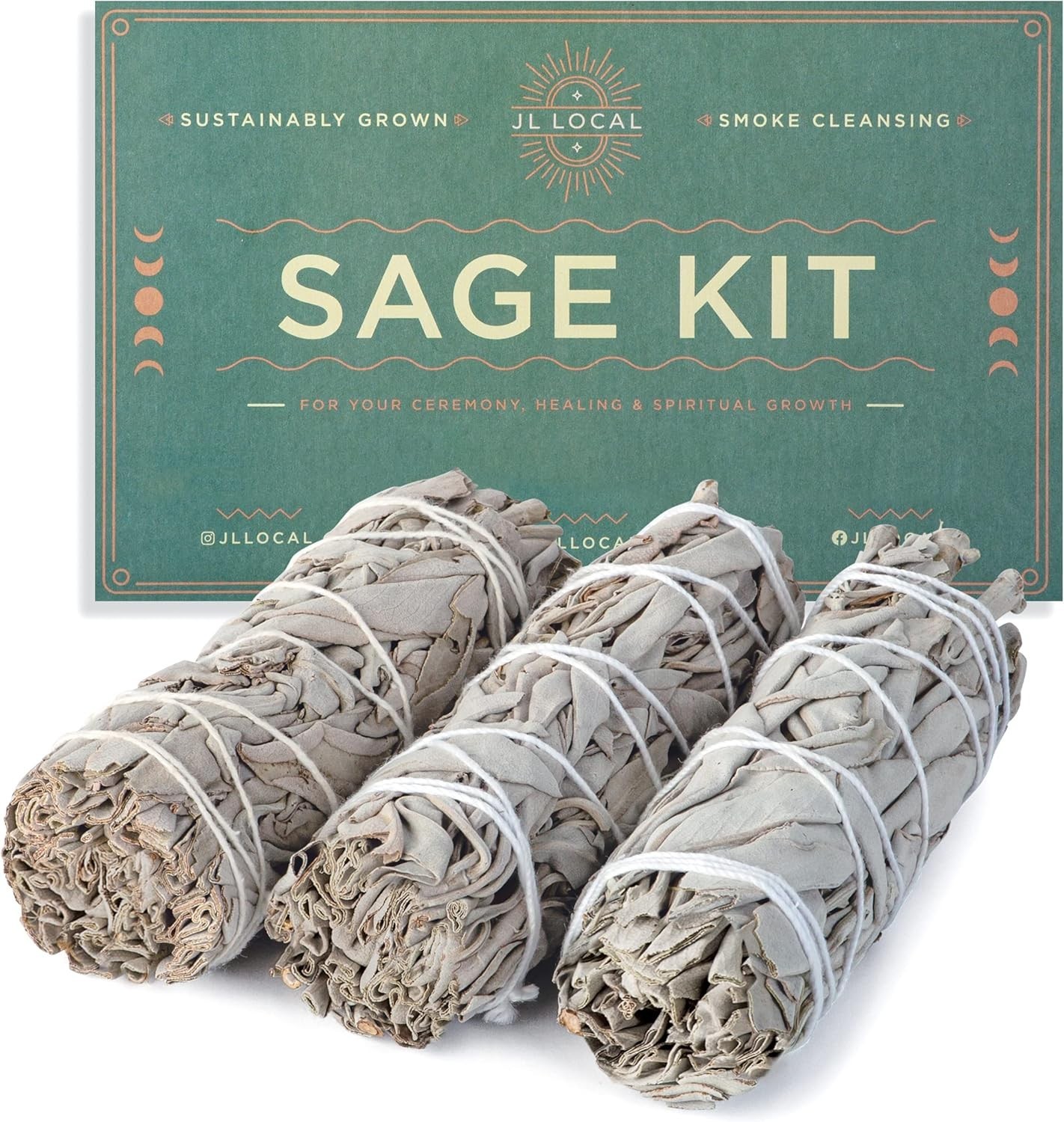 White Sage Smudge Sticks 4″ Long – Burning Sage Bundle for Cleansing House –