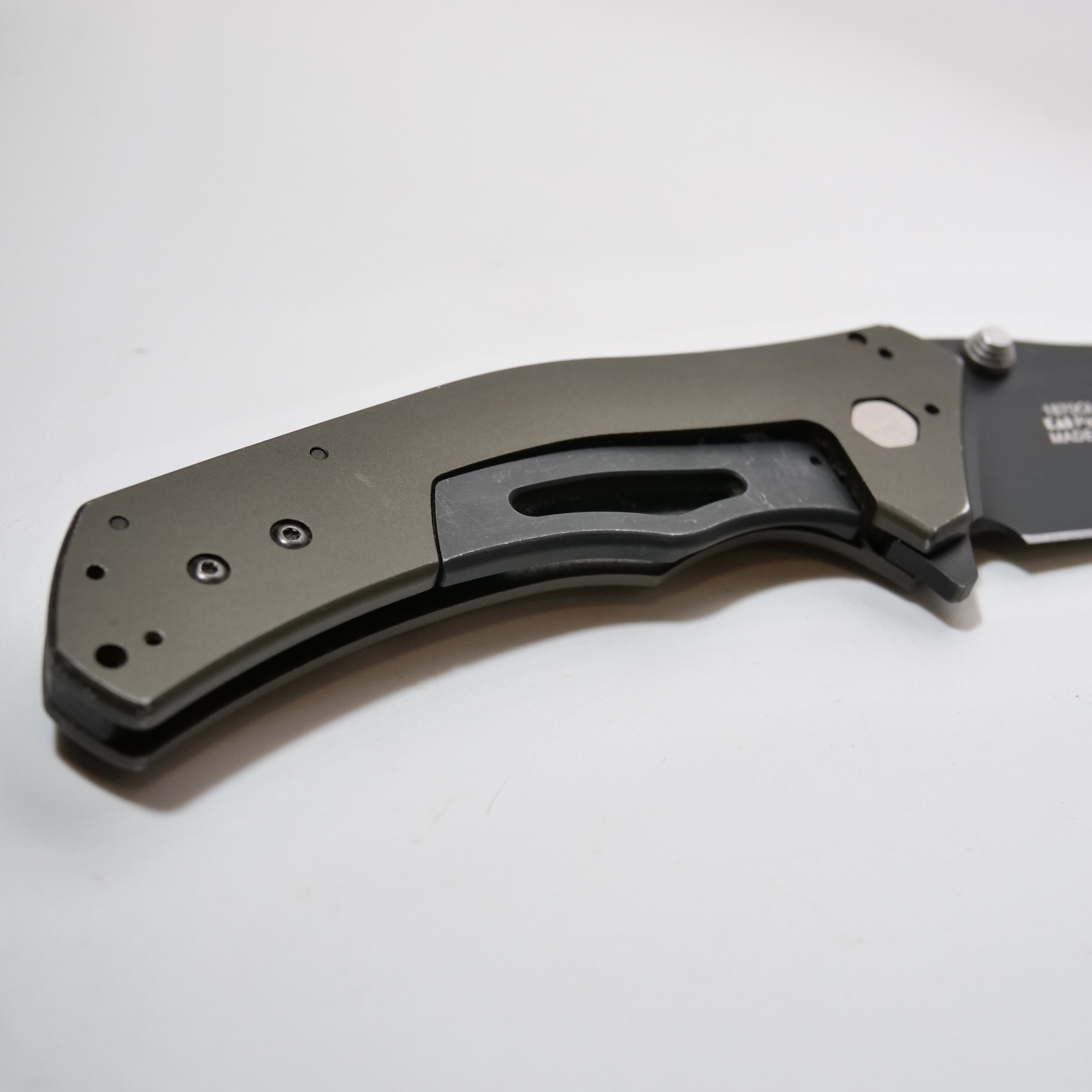 Discontinued Kershaw 1870OLBLK Knockout with OD Green aluminum handle Nice Shape