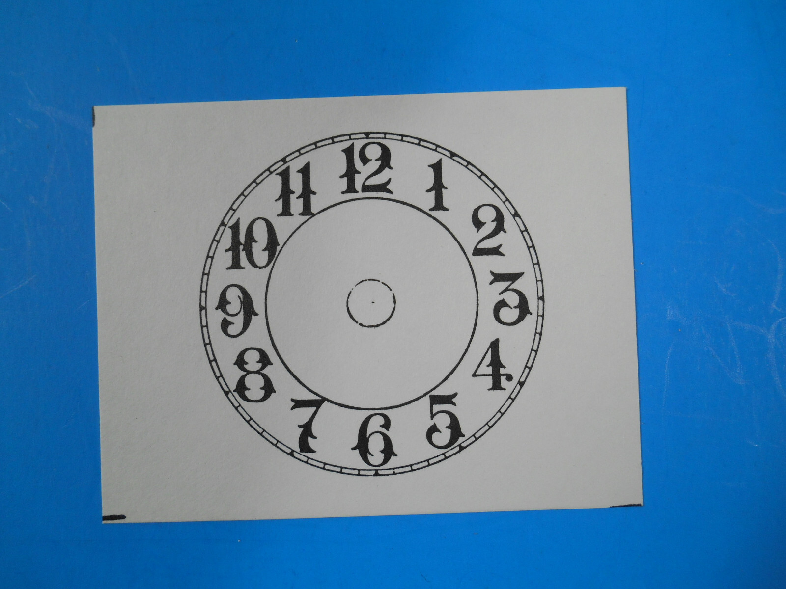 Replacement Clock Face Paper Card Stock Matte White 2-1/4″ Arabic