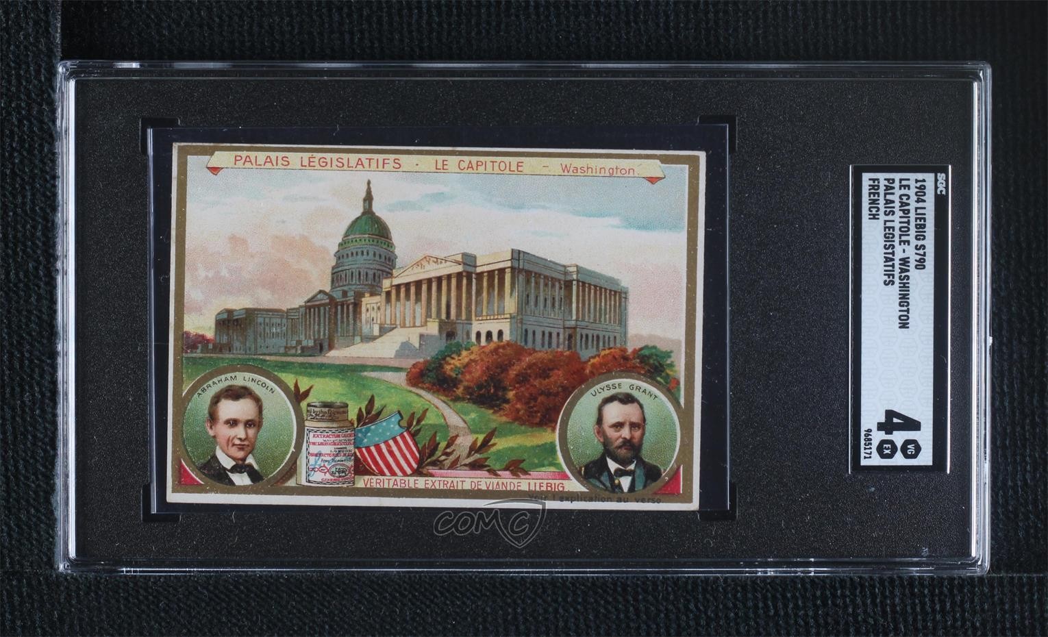 1904 Liebig Parliament Buildings French US Capitol Building Abraham Lincoln 11bd