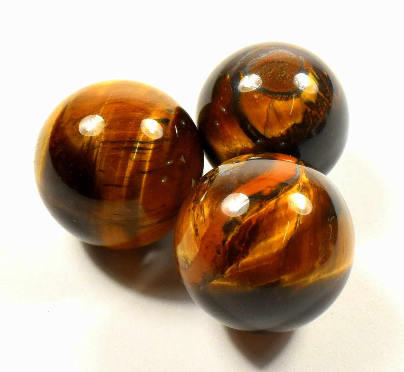 21mm Golden Tiger Eye Sphere Chatoyant Gemstone Crystal Mineral Ball Africa 1PC