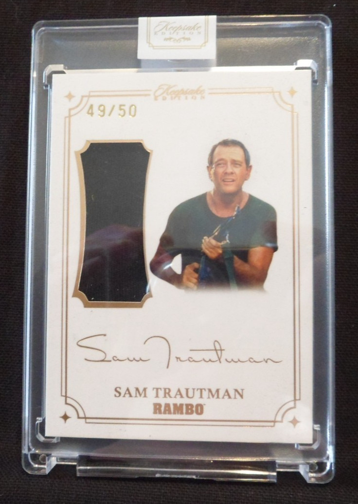 RAMBO III Sam Trautman Keepsake Collection #205 “Gun” Relic Card (49/50) W/Case!