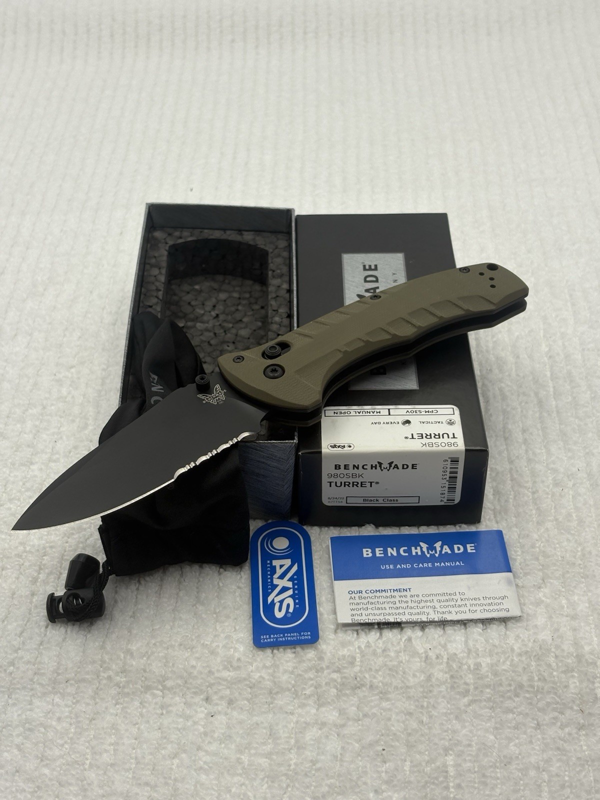 Benchmade 980SBK Turret Manual Opening New In Box Discontinued
