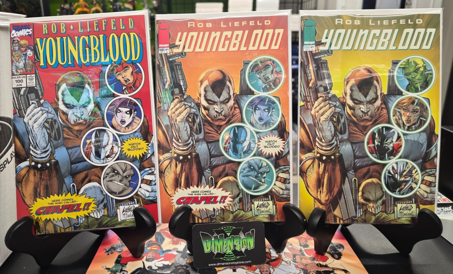 YOUNGBLOOD #100 COVERS G, N, & O (SET OF 3) LIEFELD MCFARLANE NM 1ST PRINT IMAGE