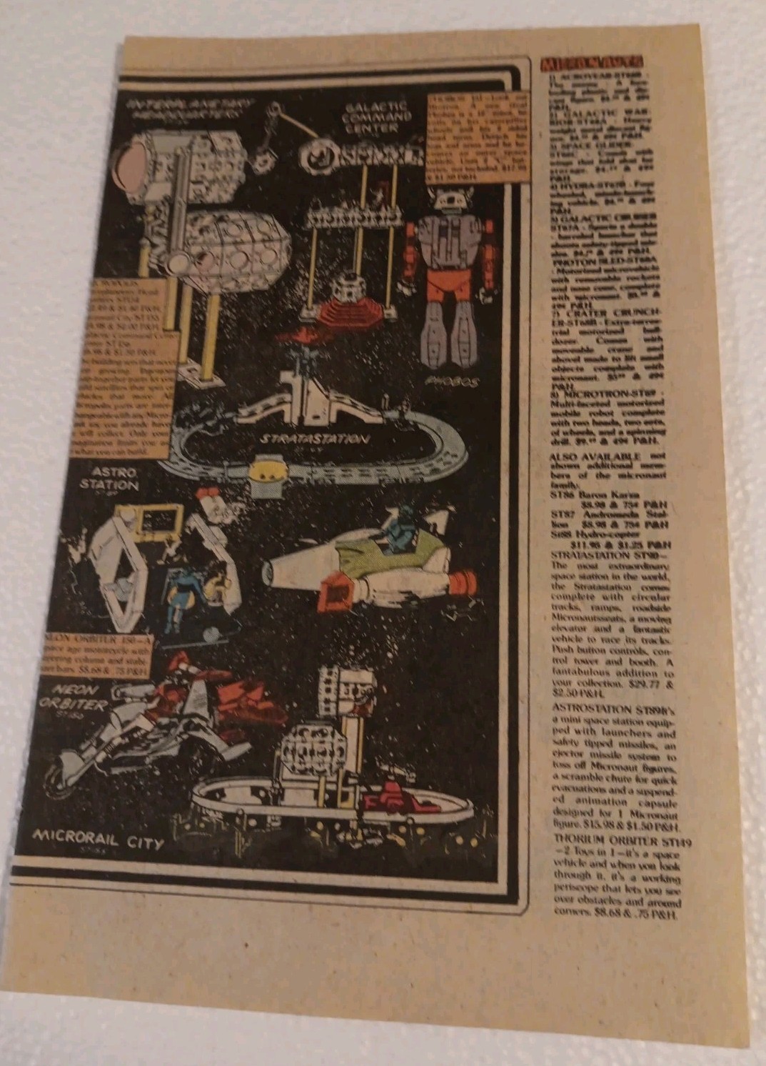 Vtg 1978 Print Ad – MICRONAUTS TOYS