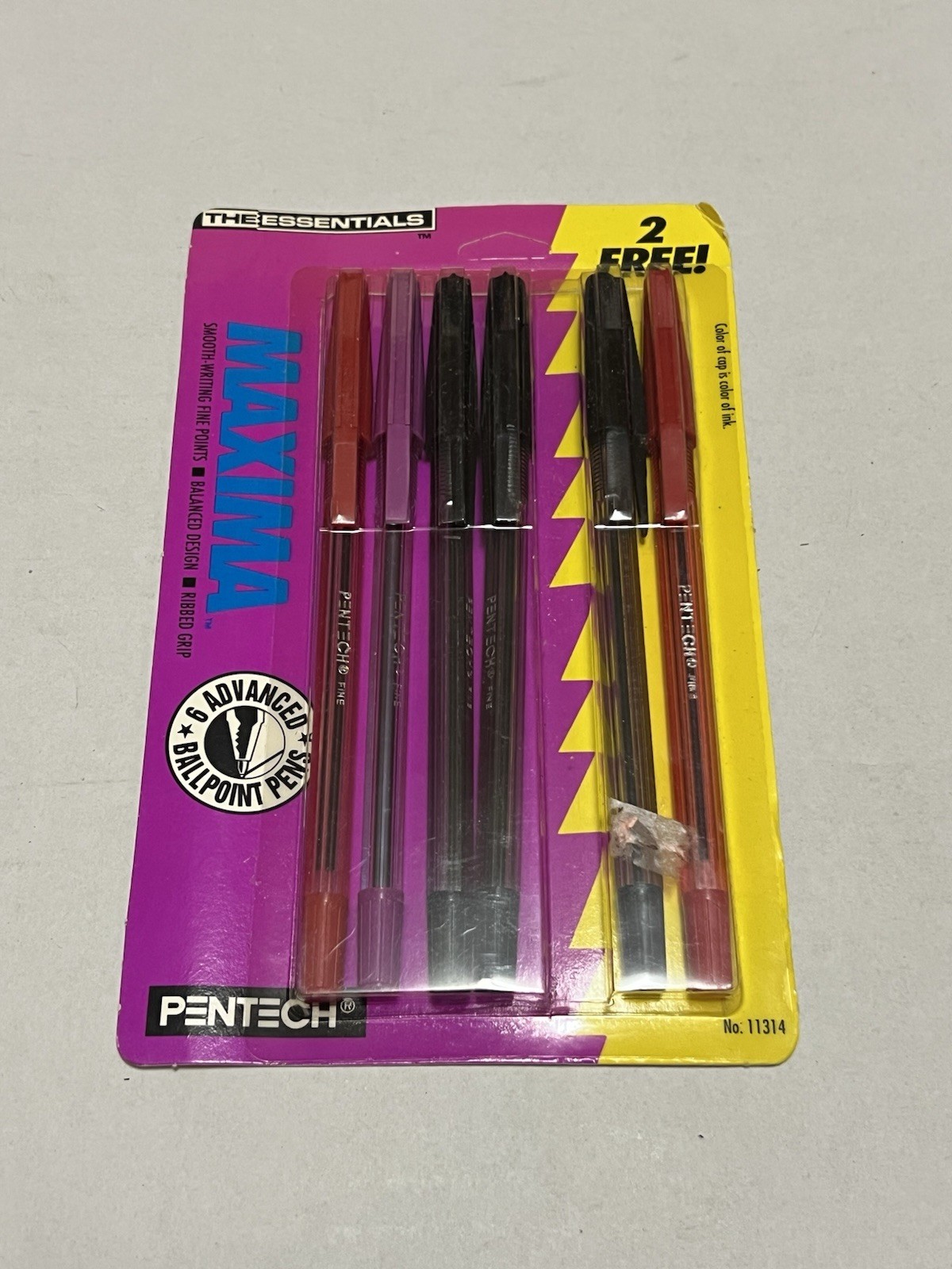 Vintage Pentech Pens Maxima Multiple Colors 6 Pack 1994