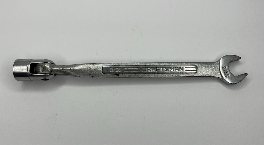 Craftsman -v- 42543 Flex Socket End Combination Wrench 9/16″ 12pt Vintage USA