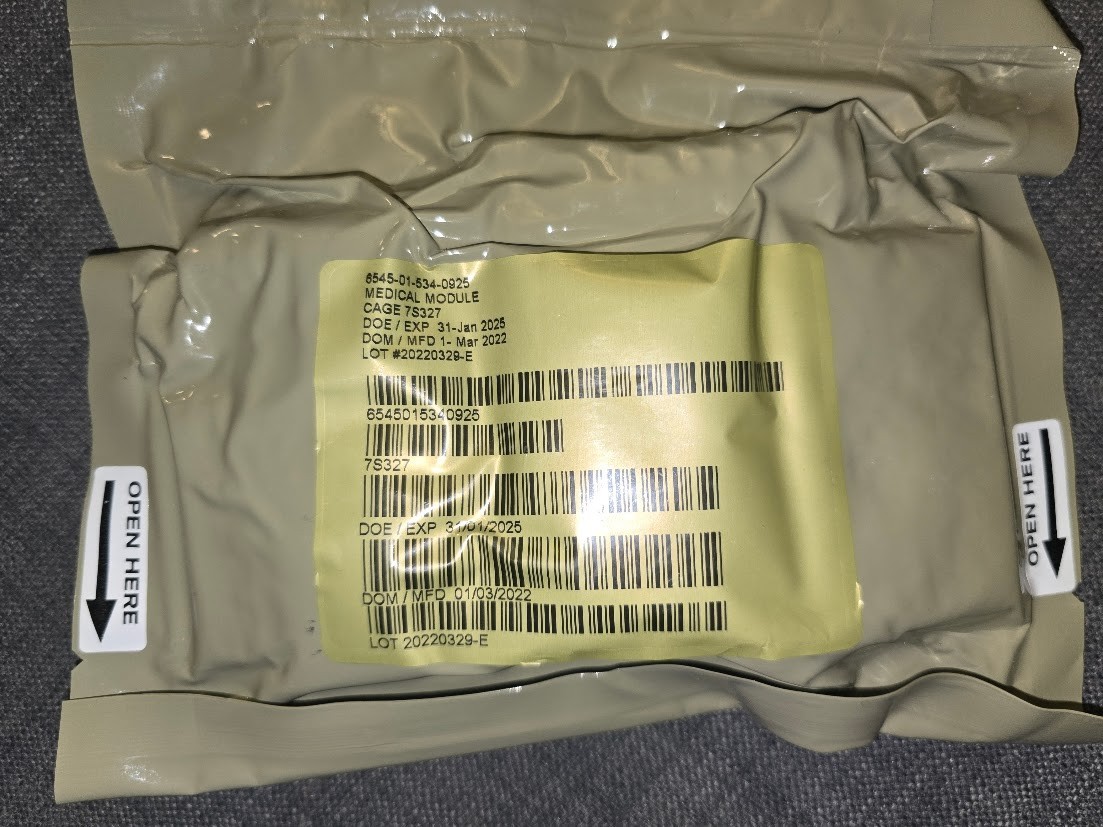 Medical Module USGI 6545-01-534-0925 – Expired JAN25 Quick Clot – New Sealed