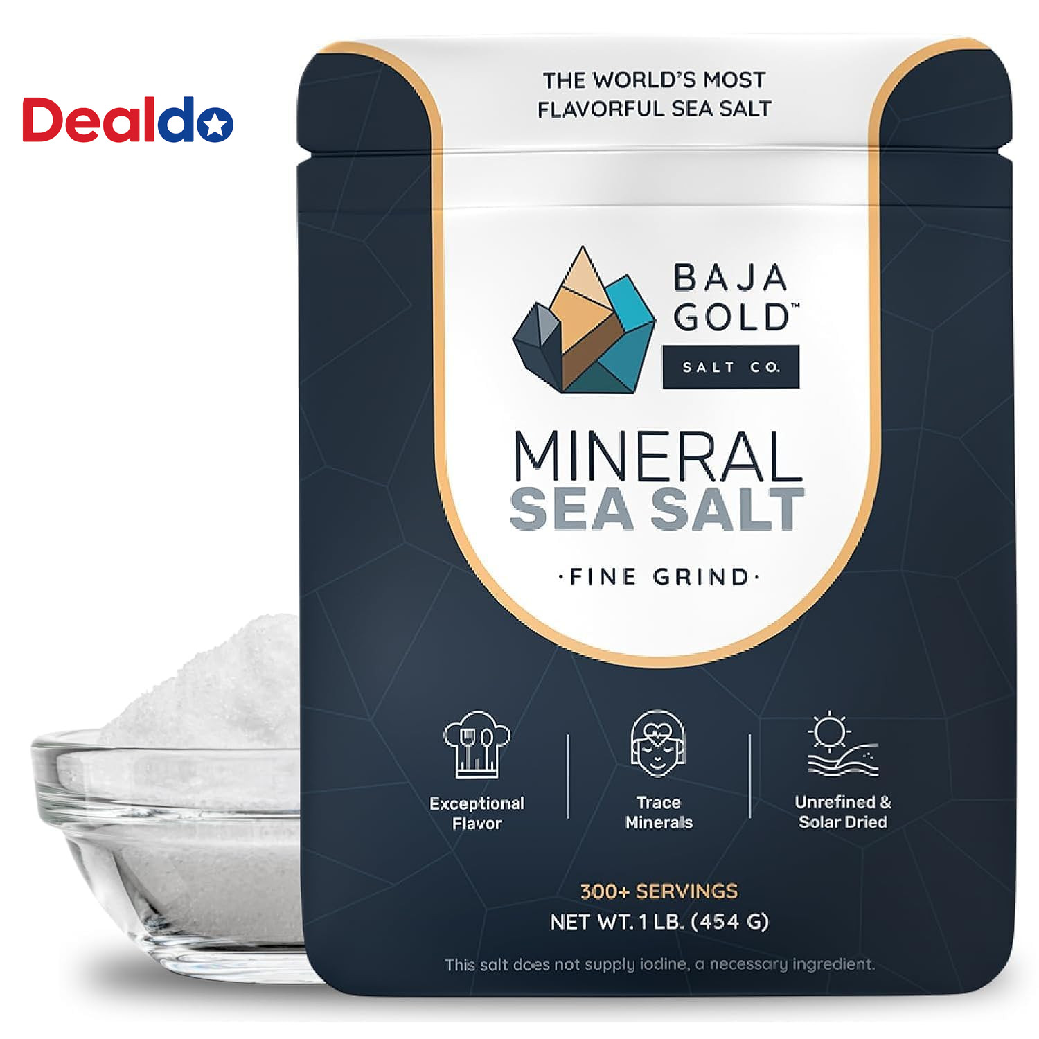 Mineral Sea Salt – Recommended by Gary Brecka – Fine Grind Salt for Cooking & Ba